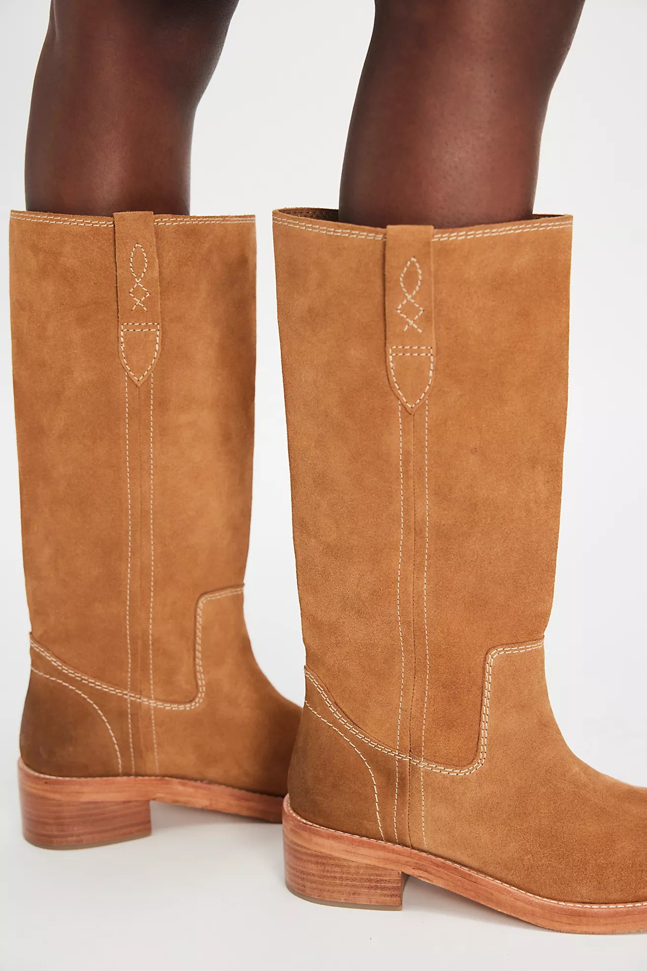 FREE PEOPLE BLAZE PULL ON BOOTS - TOFFEE SUEDE