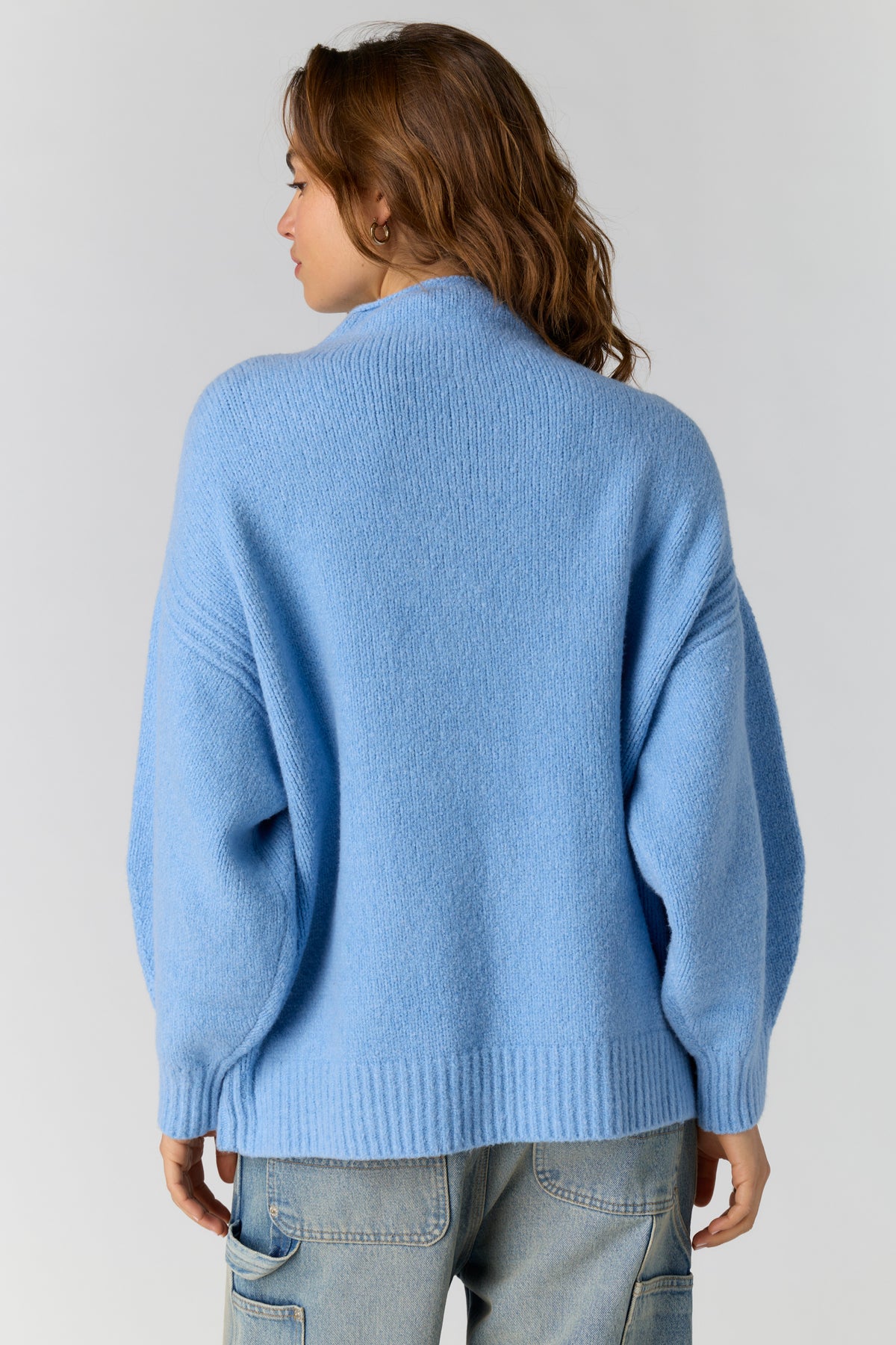 FREE PEOPLE BEAUMONT TUNIC - POWDER BLUE MELANGE