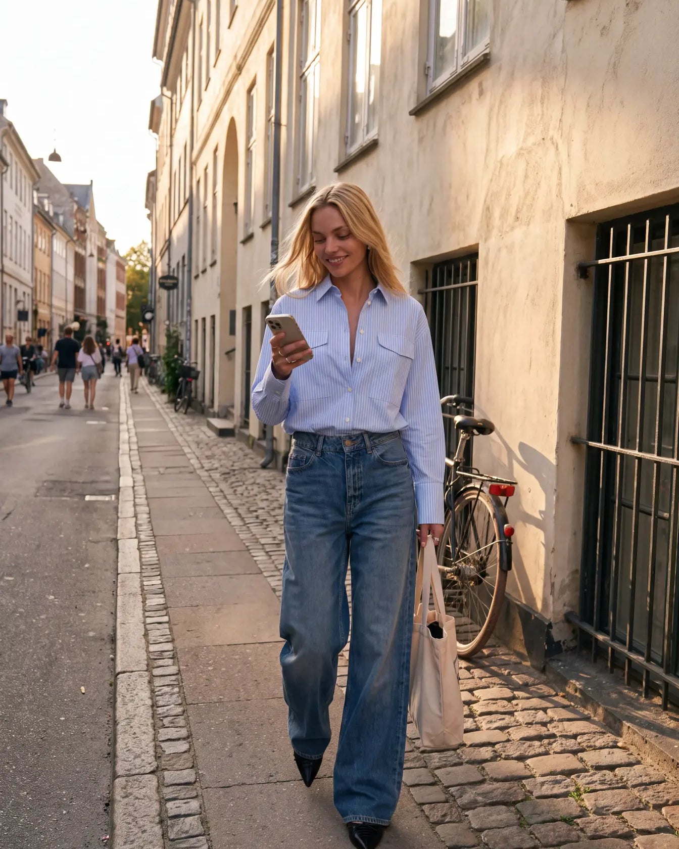 JJXX TOKYO WIDE JEANS - BLUE DENIM
