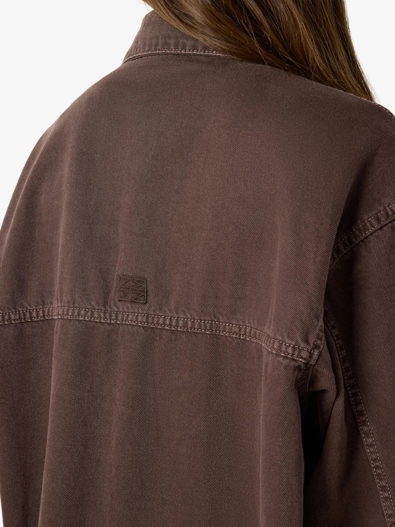 NM ALVA DENIM JACKET - CHOCOLATE BROWN