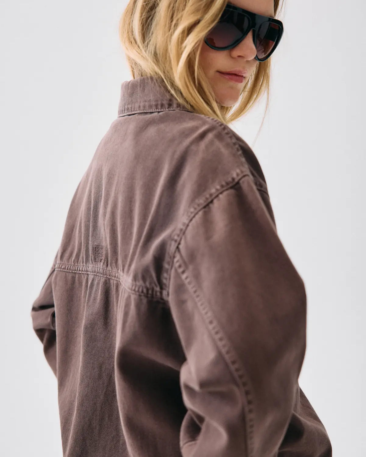 NM ALVA DENIM JACKET - CHOCOLATE BROWN