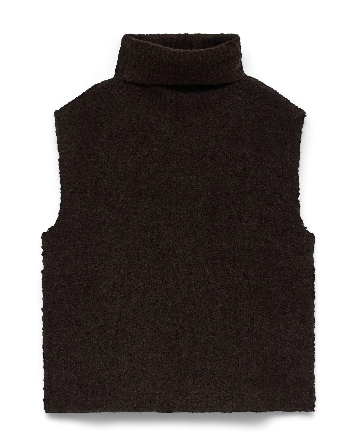 VM EVERLEE ROLLNECK VEST - CHOCOLATE TORTE