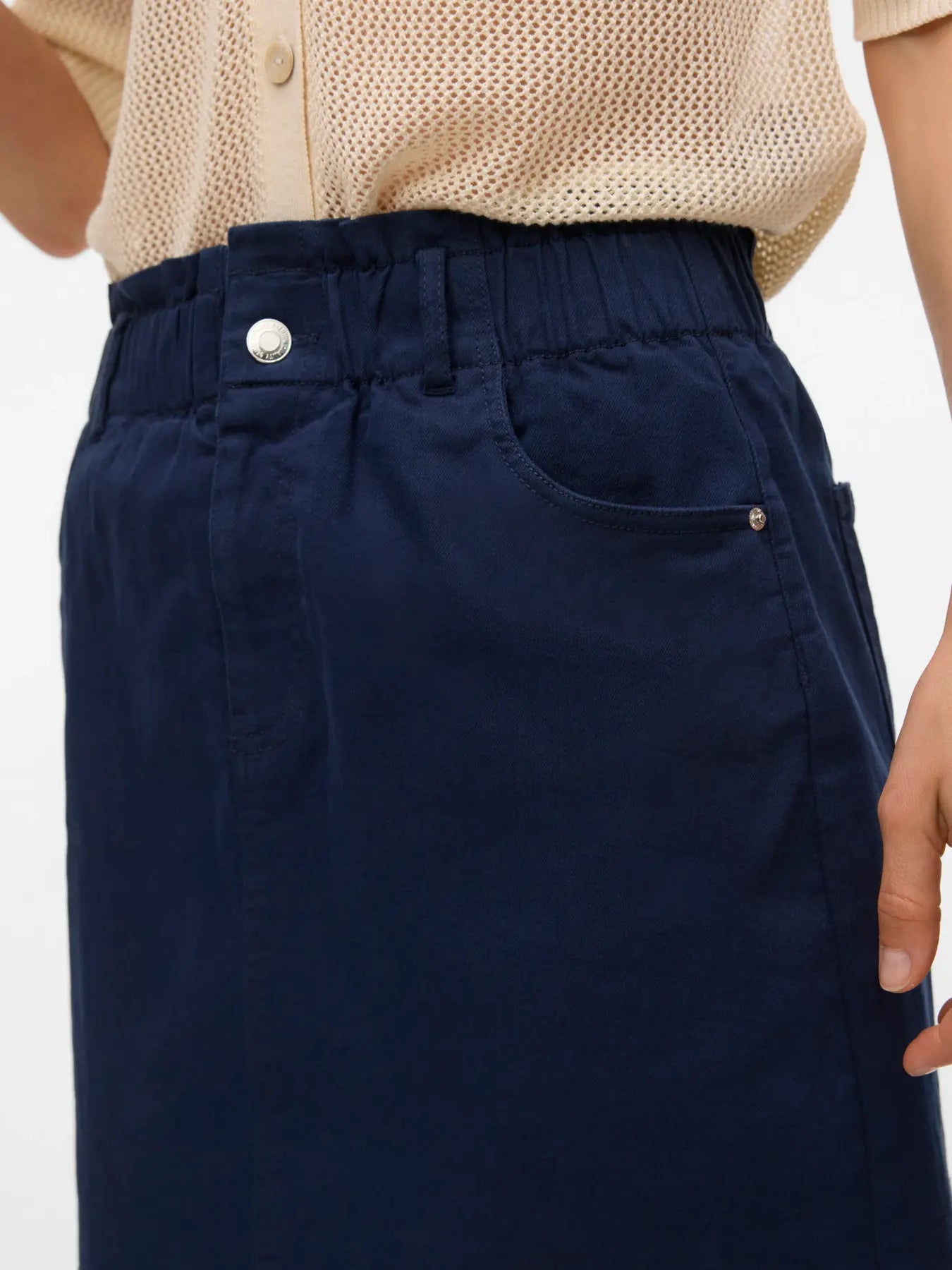 VM WILD PAPERBAG SKIRT - NAVY BLAZER