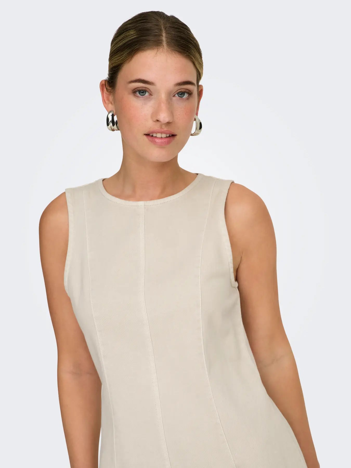 ONLY SILLA SHORT DRESS - PUMICE STONE