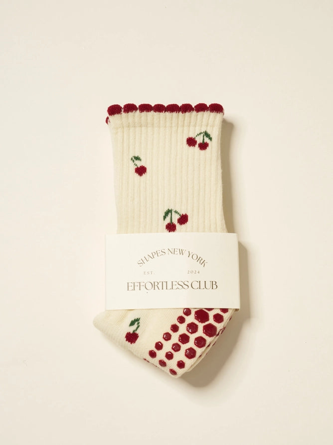 EFFORTLESS CLUB GRIP SOCKS - CHERRY