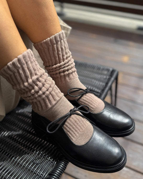 LE BON SHOPPE BALLET SOCKS - MOCHA MOUSSE