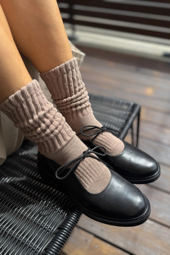 LE BON SHOPPE BALLET SOCKS - MOCHA MOUSSE
