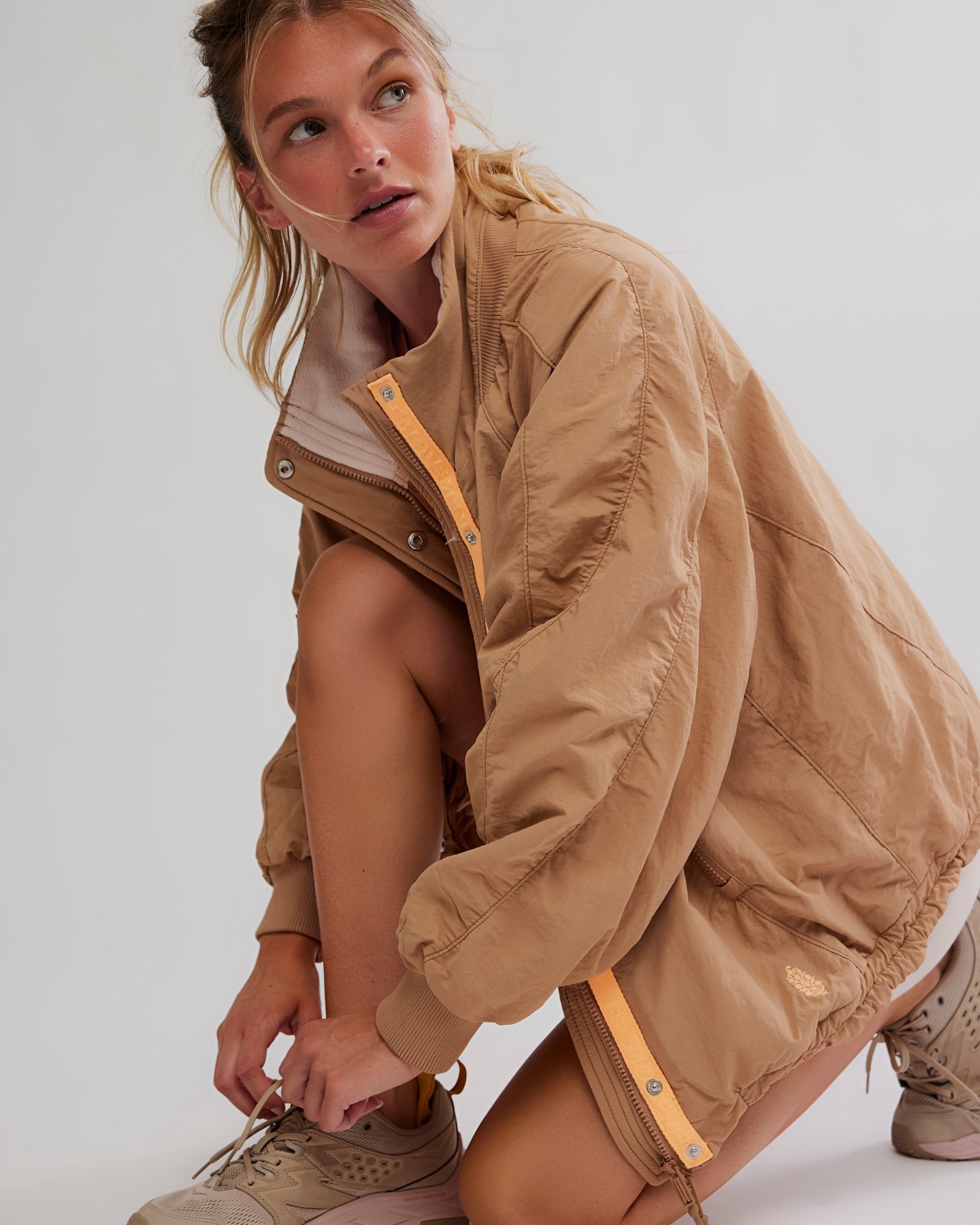 FREE PEOPLE FIELD TRIPPER JACKET - LIGHT CAMEL COMBO