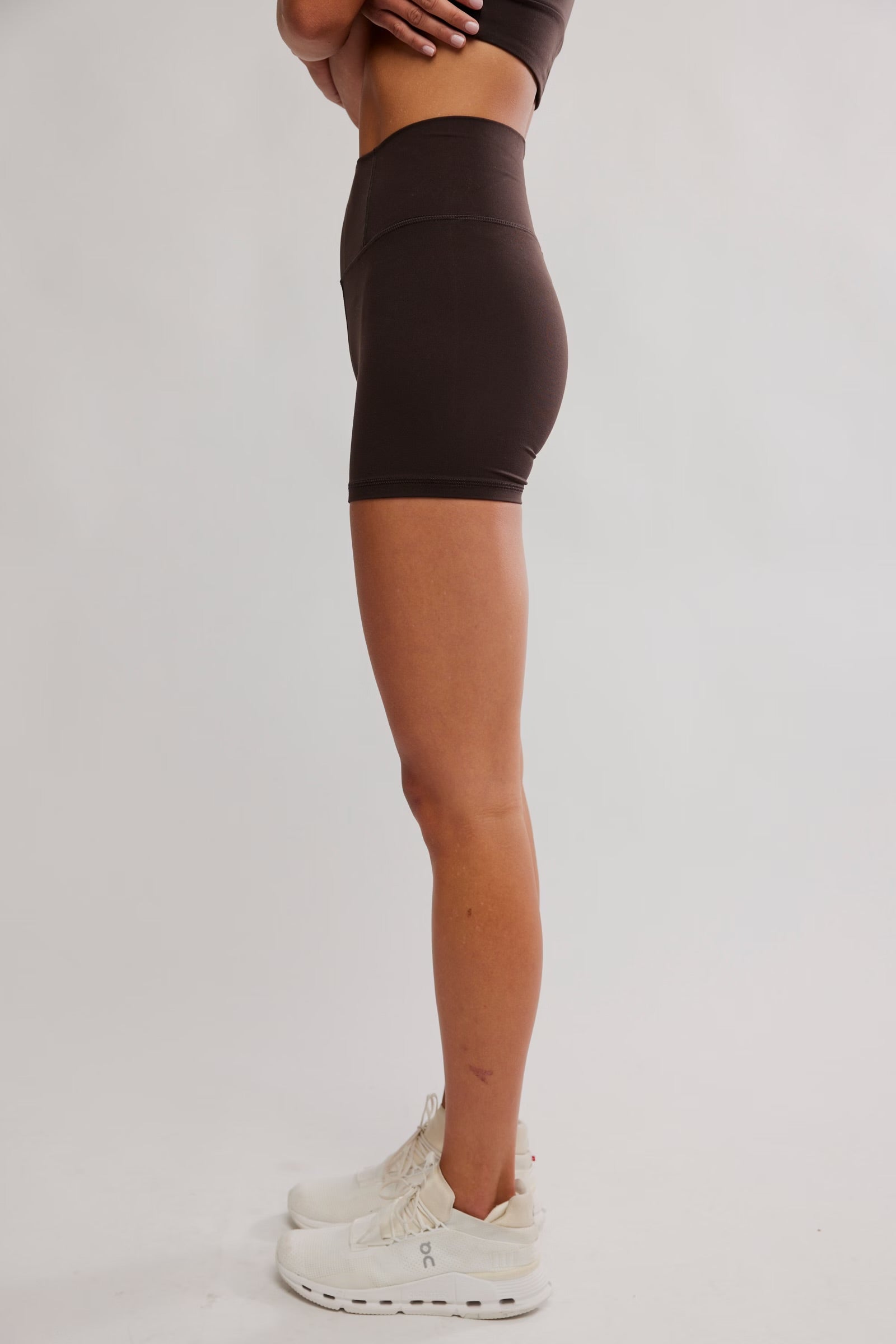 FREE PEOPLE NEVER BETTER BIKE SHORT - CHOCOLATE