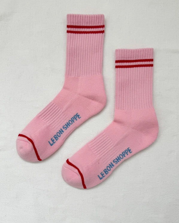 LE BON SHOPPE BOYFRIEND SOCKS - AMOUR PINK