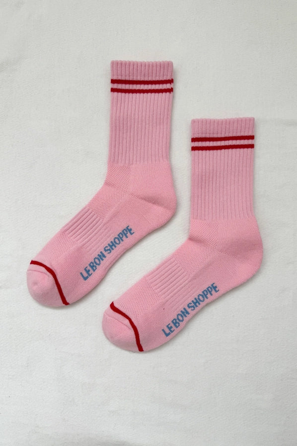 LE BON SHOPPE BOYFRIEND SOCKS - AMOUR PINK