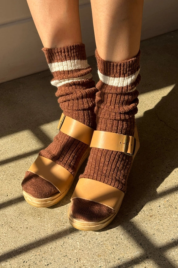 LE BON SHOPPE COTTAGE VARSITY SOCKS - BEAR VARSITY
