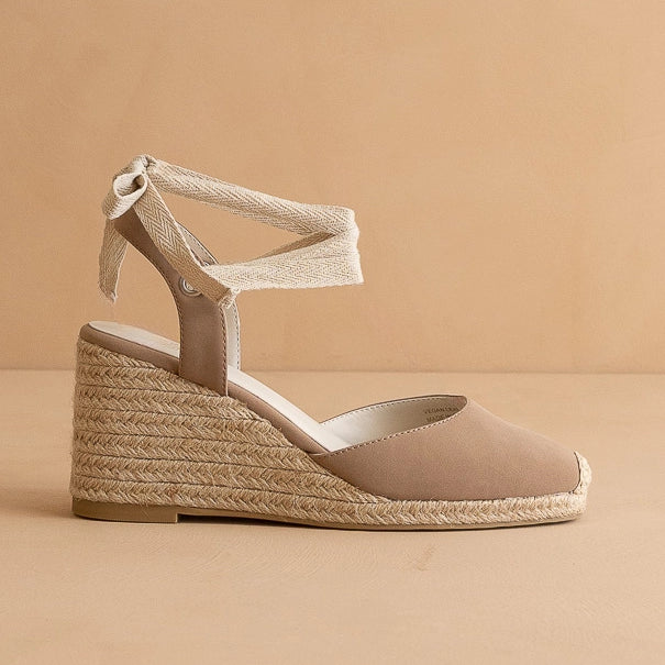 THE ALONDRA ESPADRILLE WEDGE - CEDAR WOOD