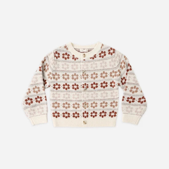 RYLEE + CRU CHEYENNE CARDIGAN - FLOWER FAIR ISLE