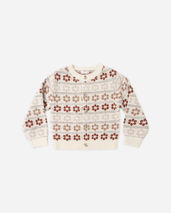 RYLEE + CRU CHEYENNE CARDIGAN - FLOWER FAIR ISLE