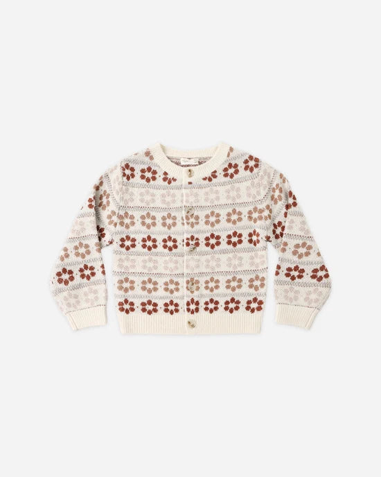 RYLEE + CRU CHEYENNE CARDIGAN - FLOWER FAIR ISLE