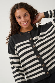 BAY STRIPED CARDIGAN - PHAMTON + WHITECAP