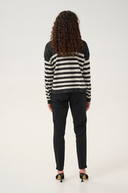 BAY STRIPED CARDIGAN - PHAMTON + WHITECAP