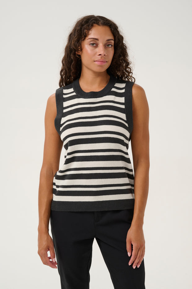 BAY STRIPED VEST - PHANTOM + WHITECAP