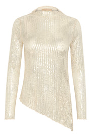 GIYA SEQUINS BLOUSE - CHAMPAGNE