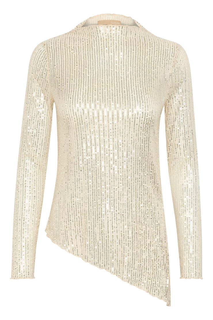 GIYA SEQUINS BLOUSE - CHAMPAGNE