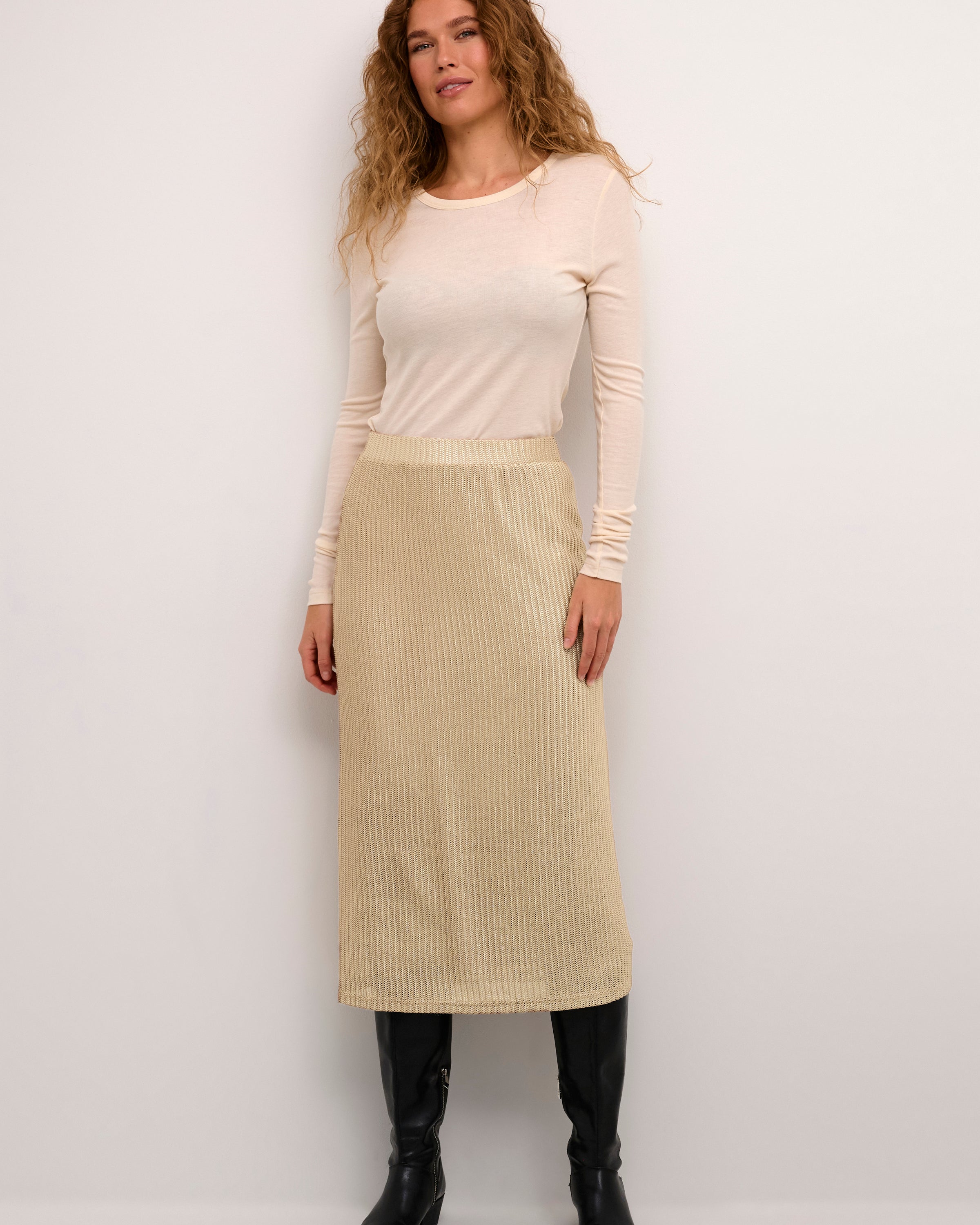 ANJA SEQUIN SKIRT - GOLD