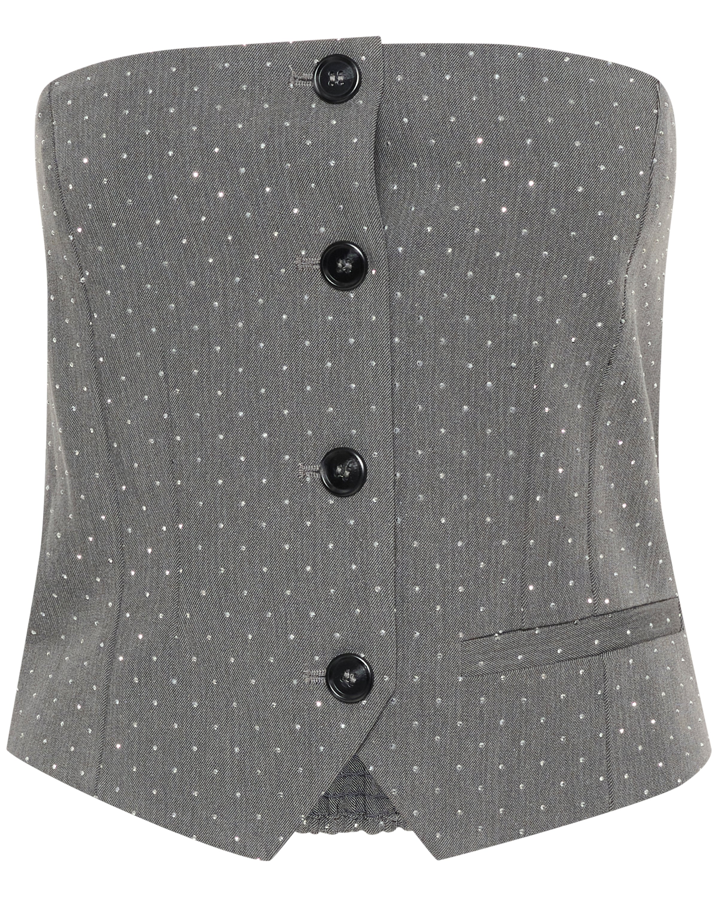 ANNLISE STUDDED VEST - GREY