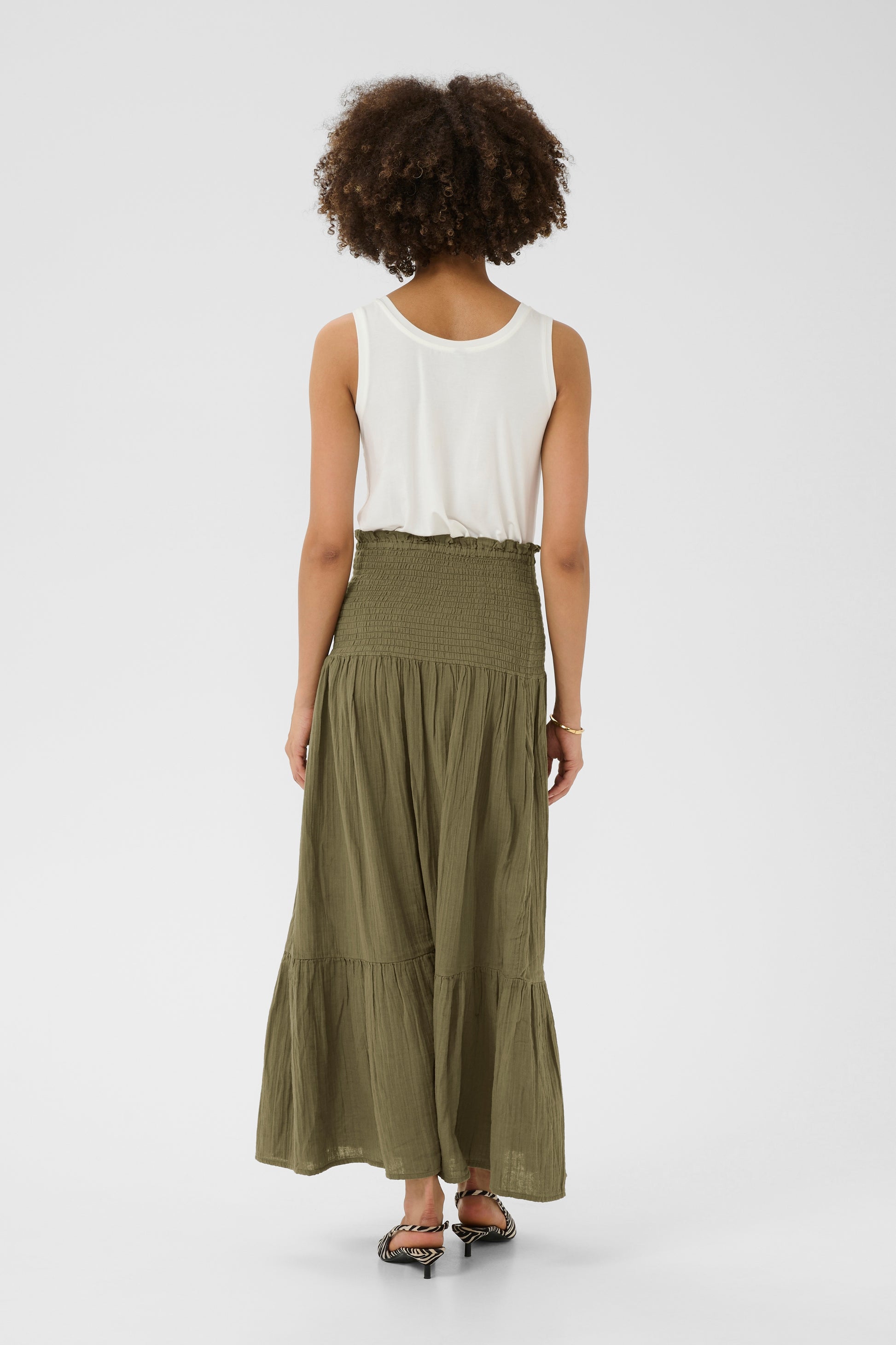 CULTURE ELLIS 2 IN 1 SKIRT - DUSKY GREEN