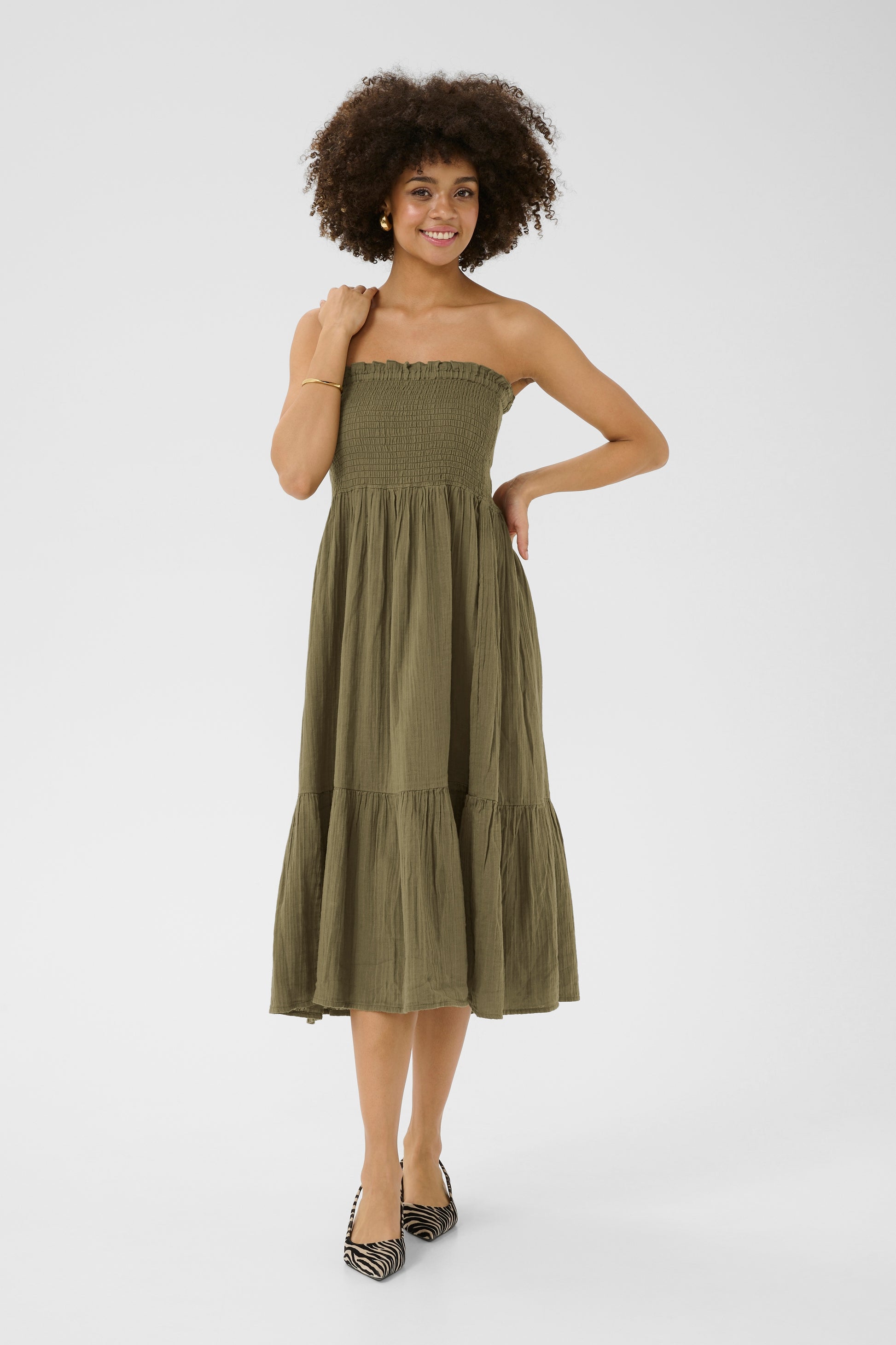 CULTURE ELLIS 2 IN 1 SKIRT - DUSKY GREEN