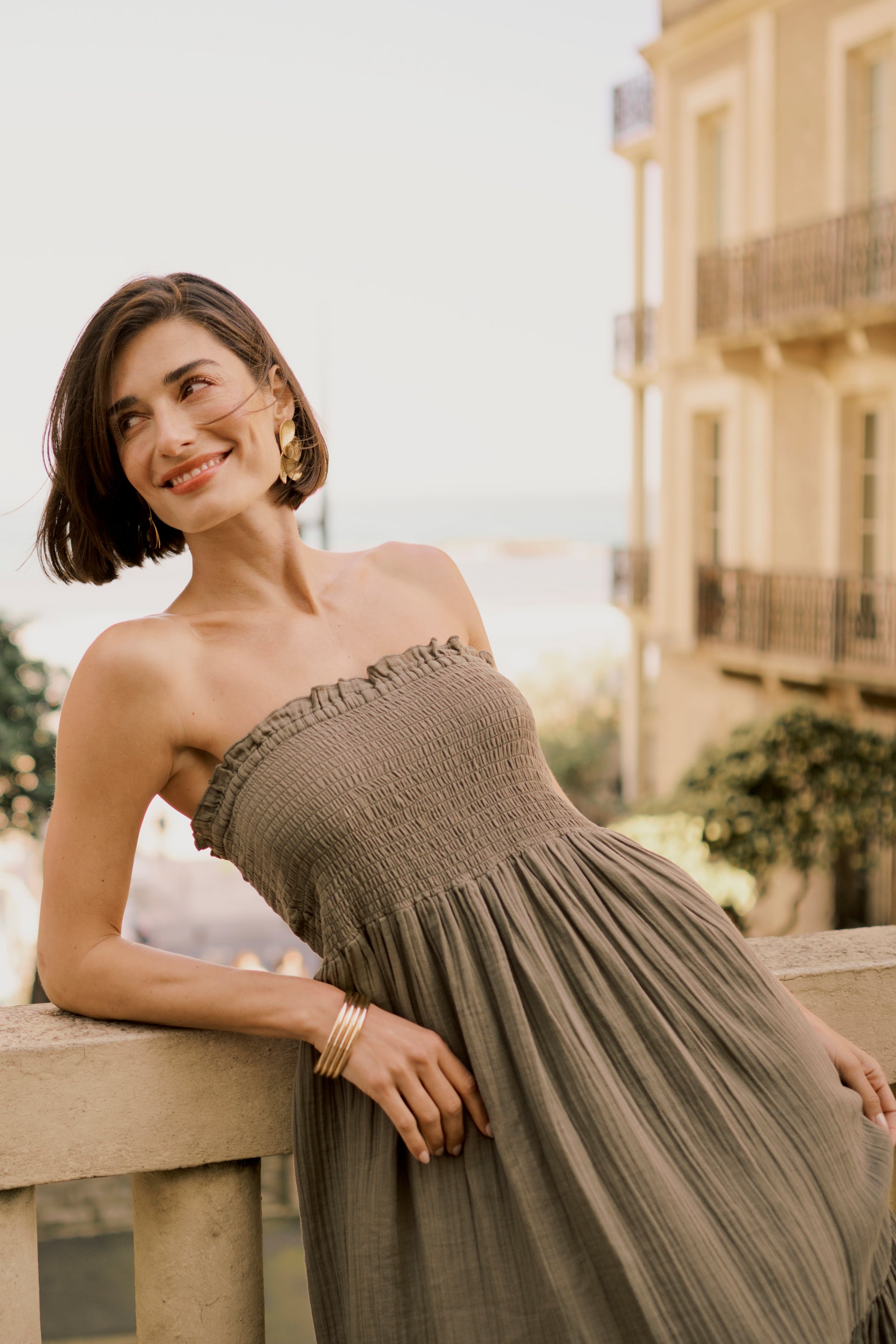 CULTURE ELLIS 2 IN 1 SKIRT - DUSKY GREEN