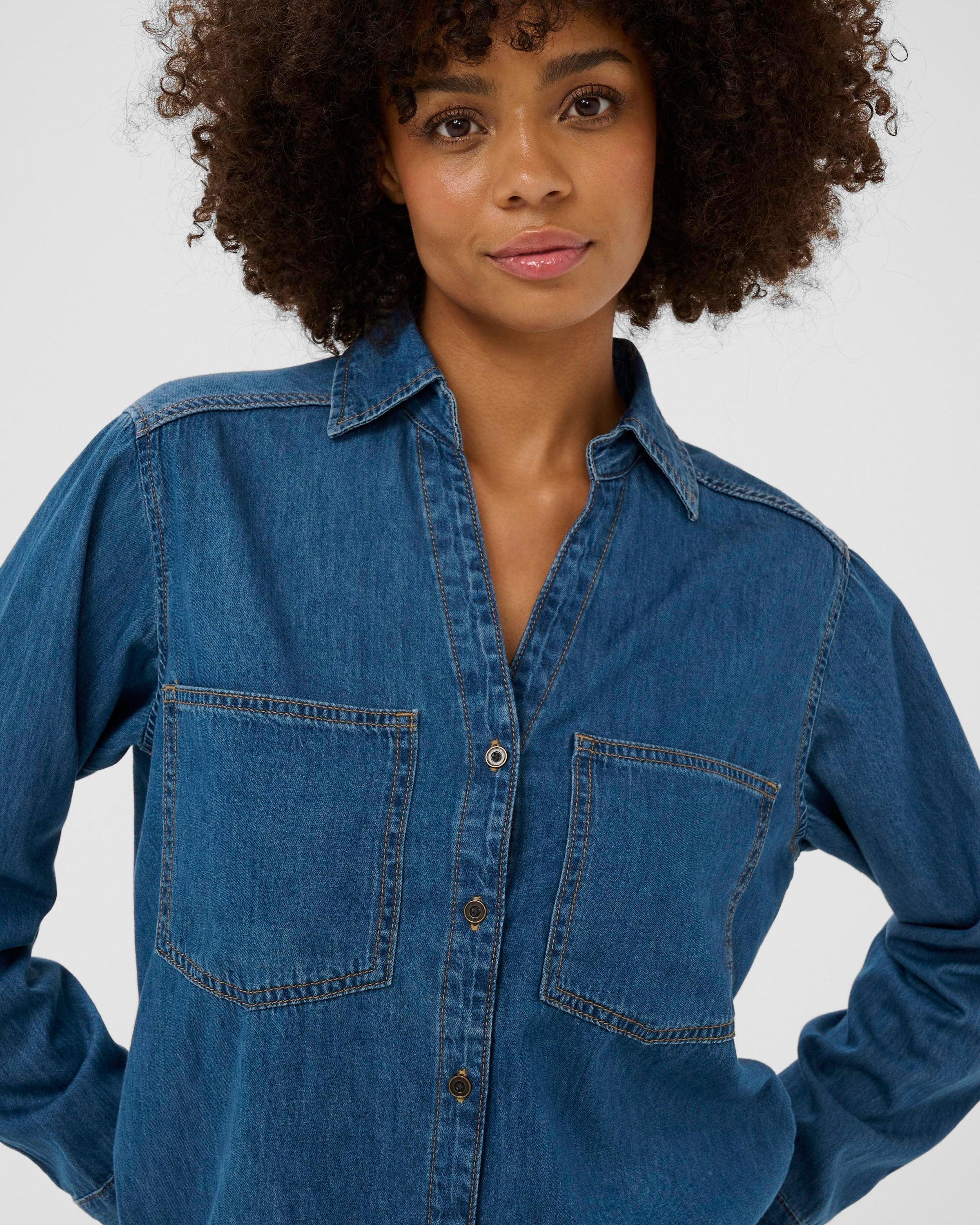 CULTURE MOLA DENIM SHIRT - DARK BLUE WASH