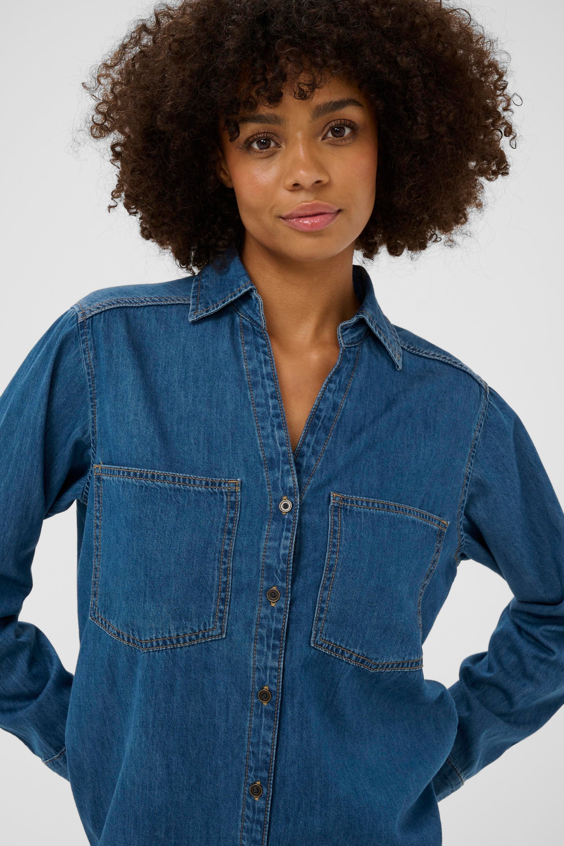 CULTURE MOLA DENIM SHIRT - DARK BLUE WASH