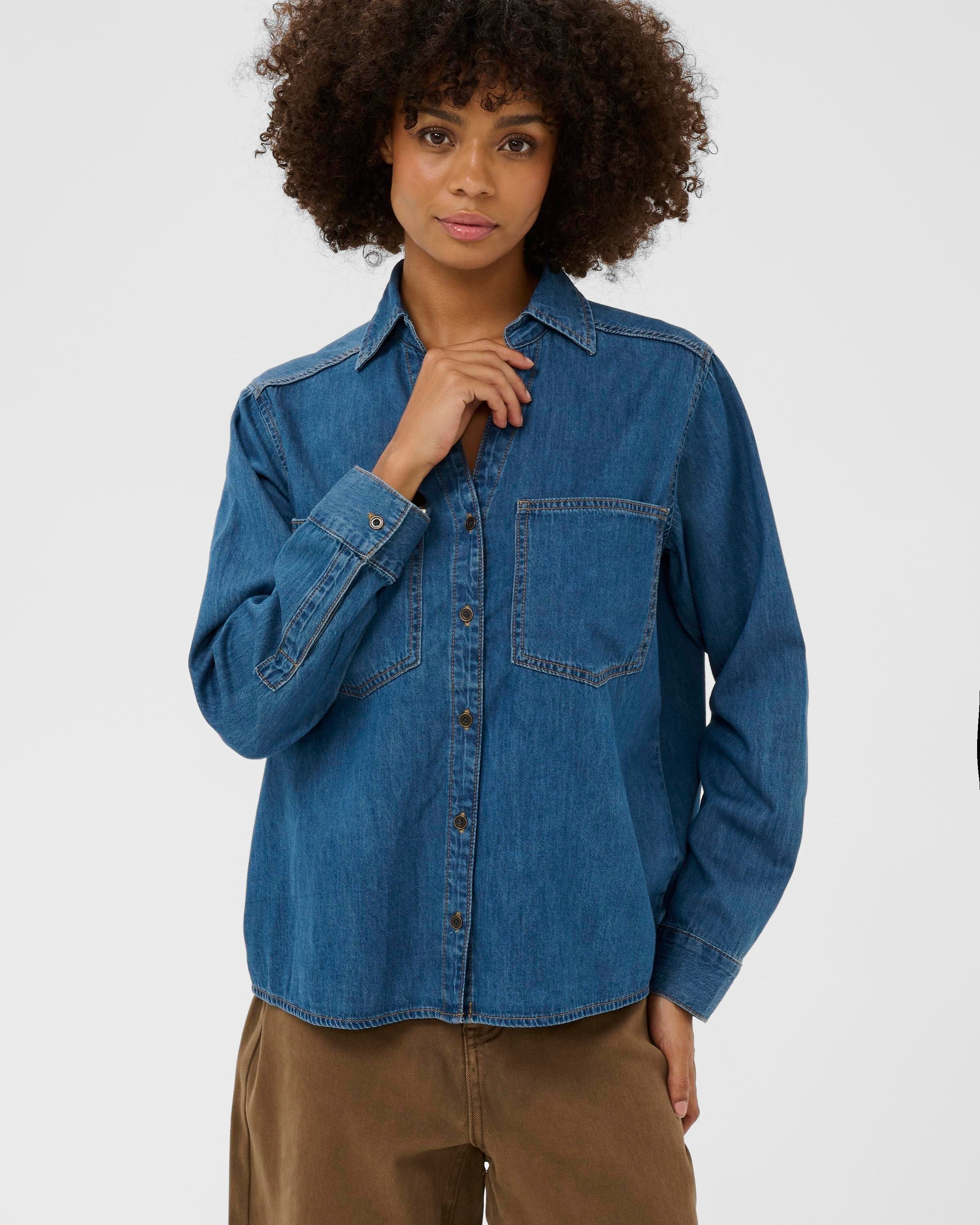 CULTURE MOLA DENIM SHIRT - DARK BLUE WASH