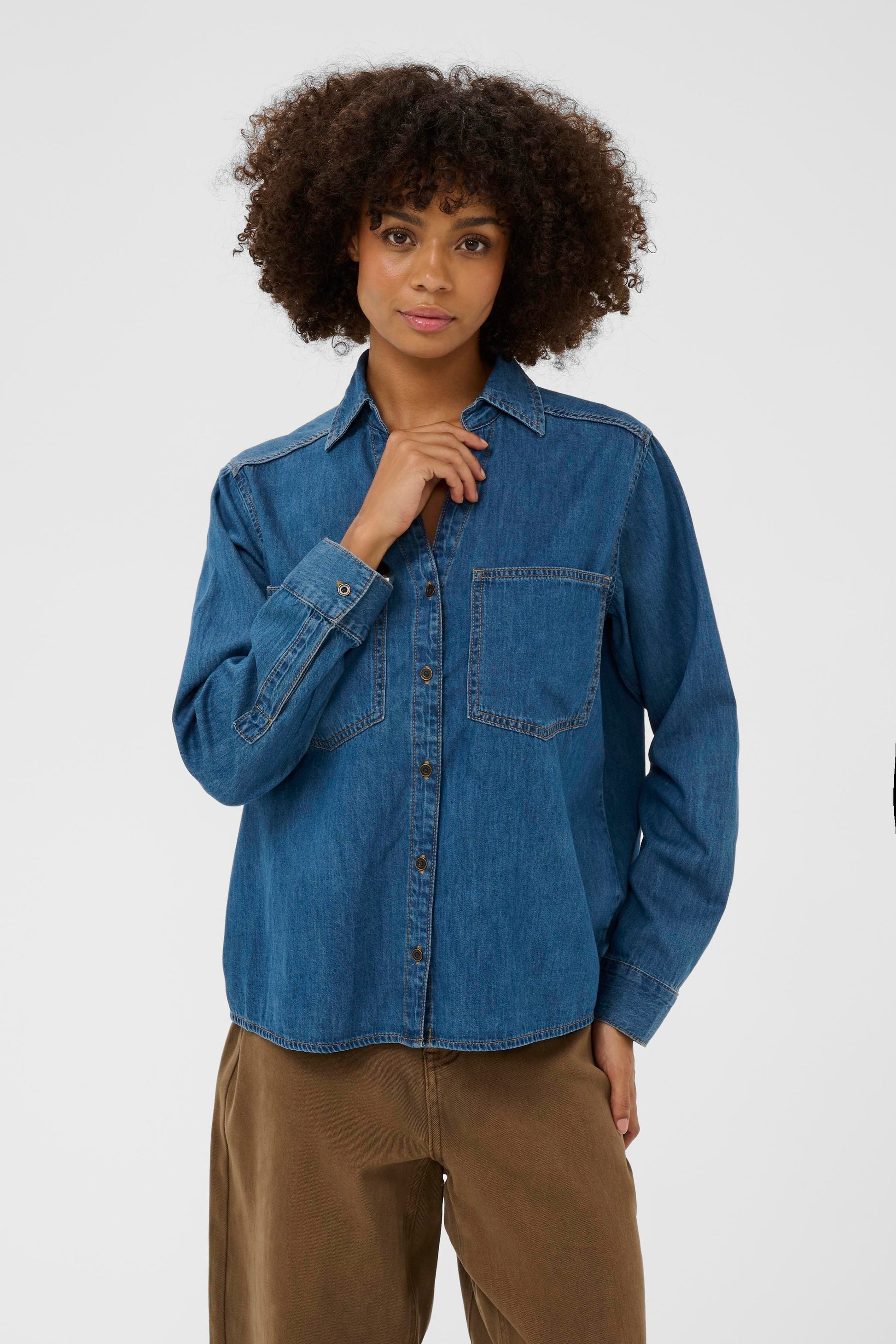 CULTURE MOLA DENIM SHIRT - DARK BLUE WASH