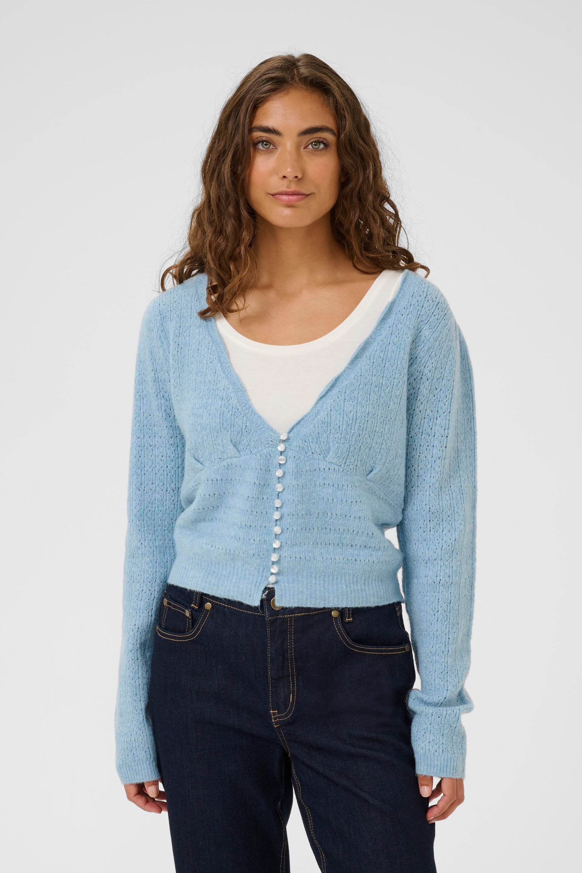CULTURE JULIETTA CARDIGAN - CASHMERE BLUE