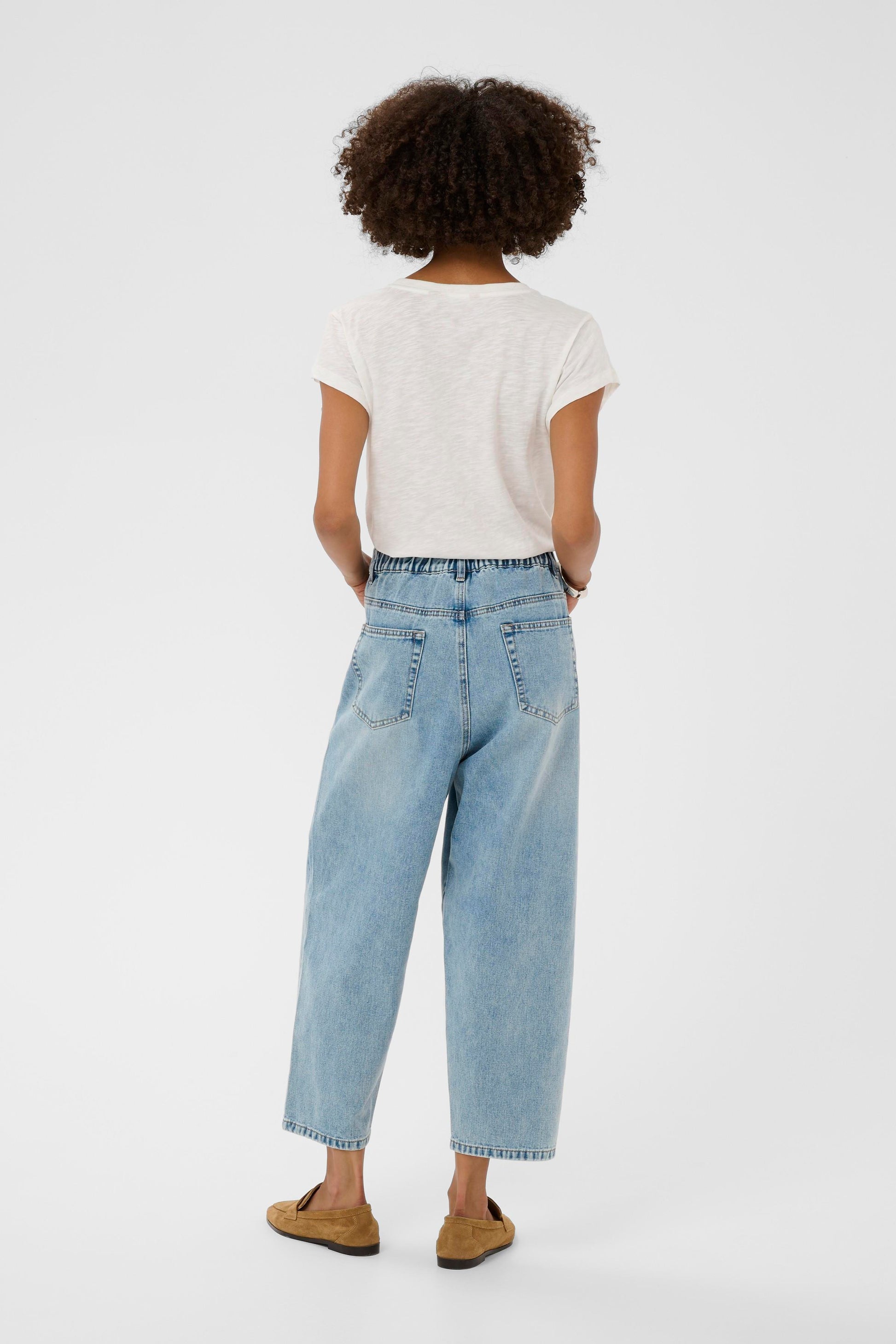 CULTURE TIALA EMBROIDERED JEANS - LIGHT BLUE WASH