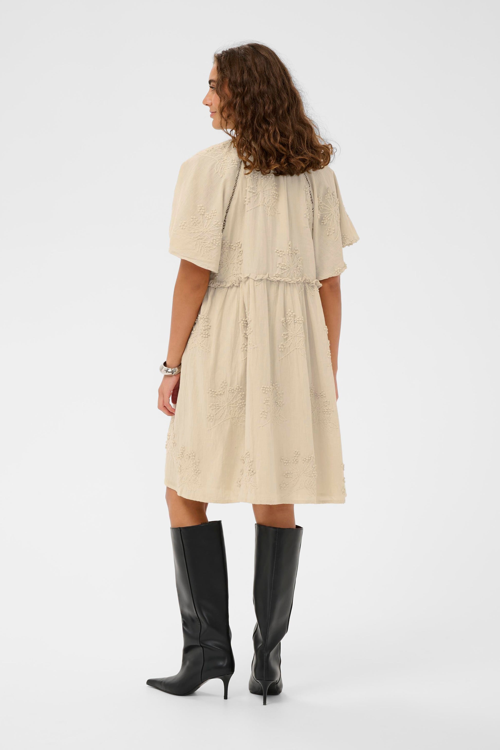 CULTURE JALIA DRESS - OYSTER GREY