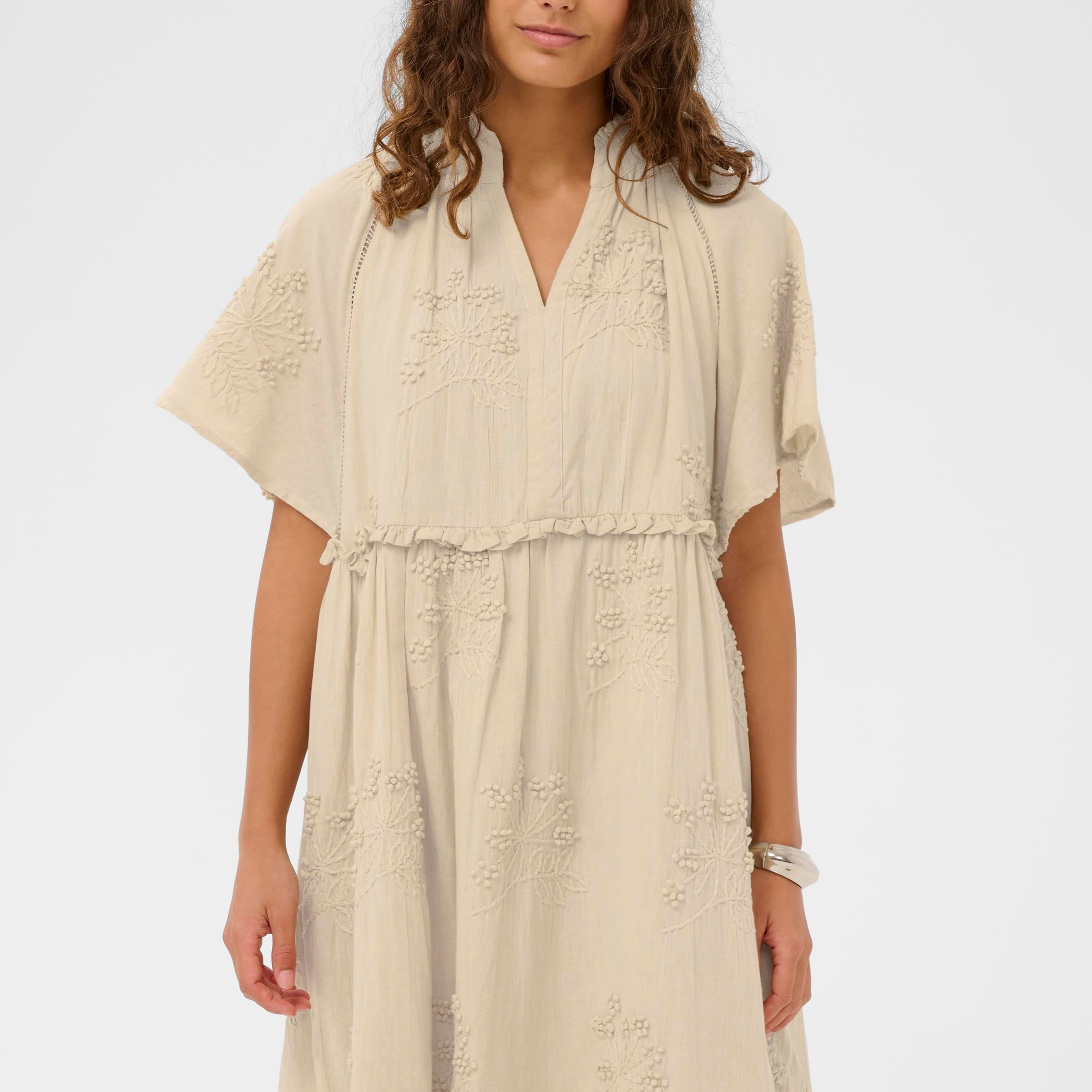CULTURE JALIA DRESS - OYSTER GREY