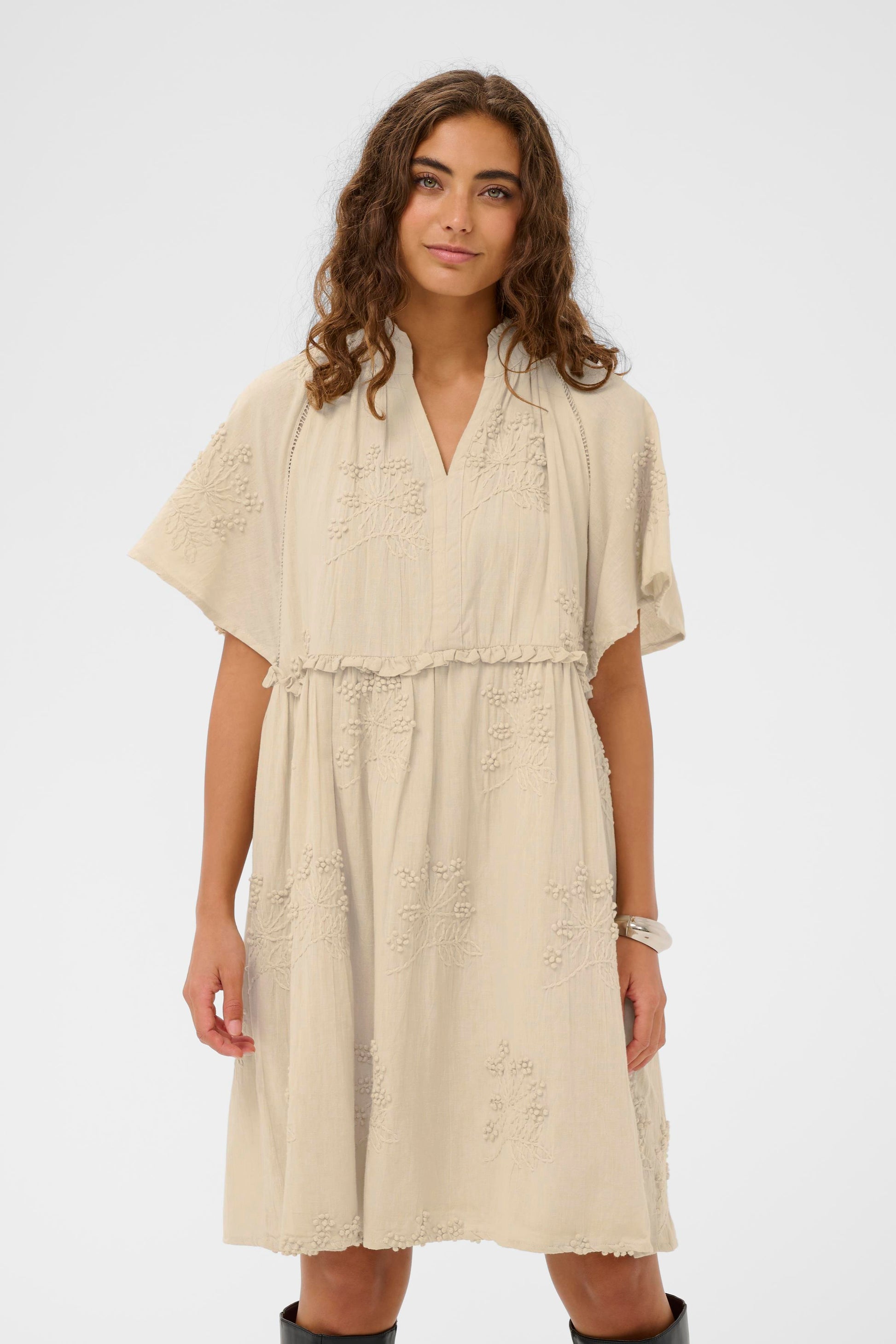 CULTURE JALIA DRESS - OYSTER GREY