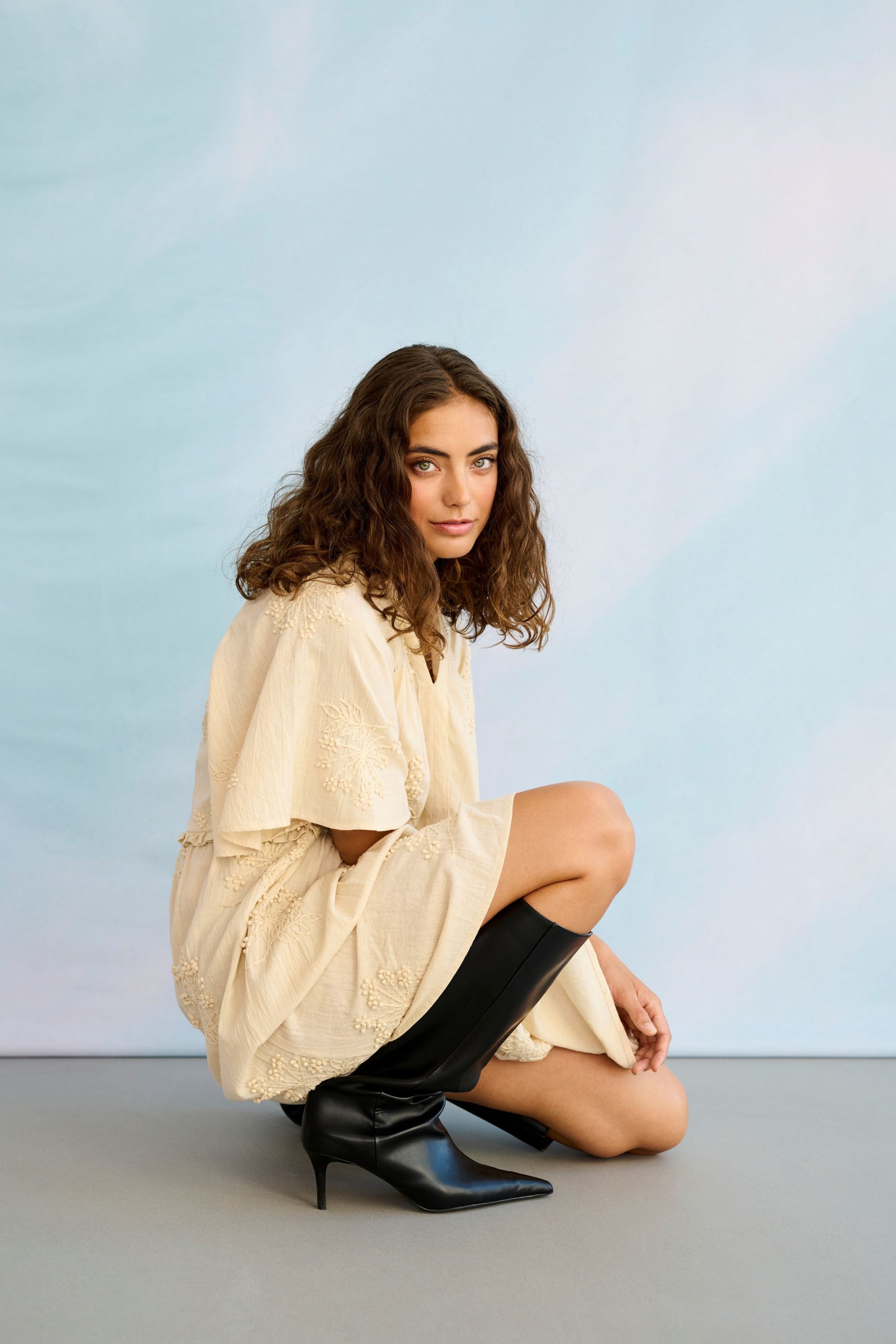 CULTURE JALIA DRESS - OYSTER GREY
