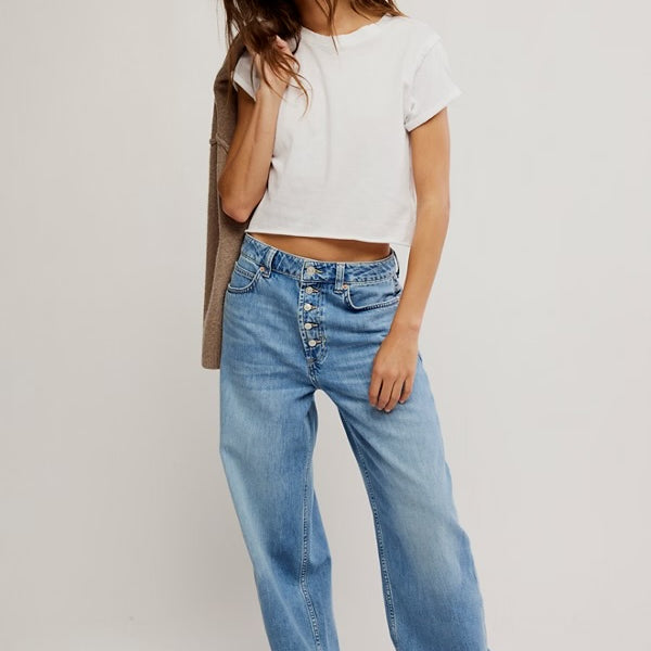 FREE PEOPLE NIA BOYFRIEND JEANS - FRIDAY