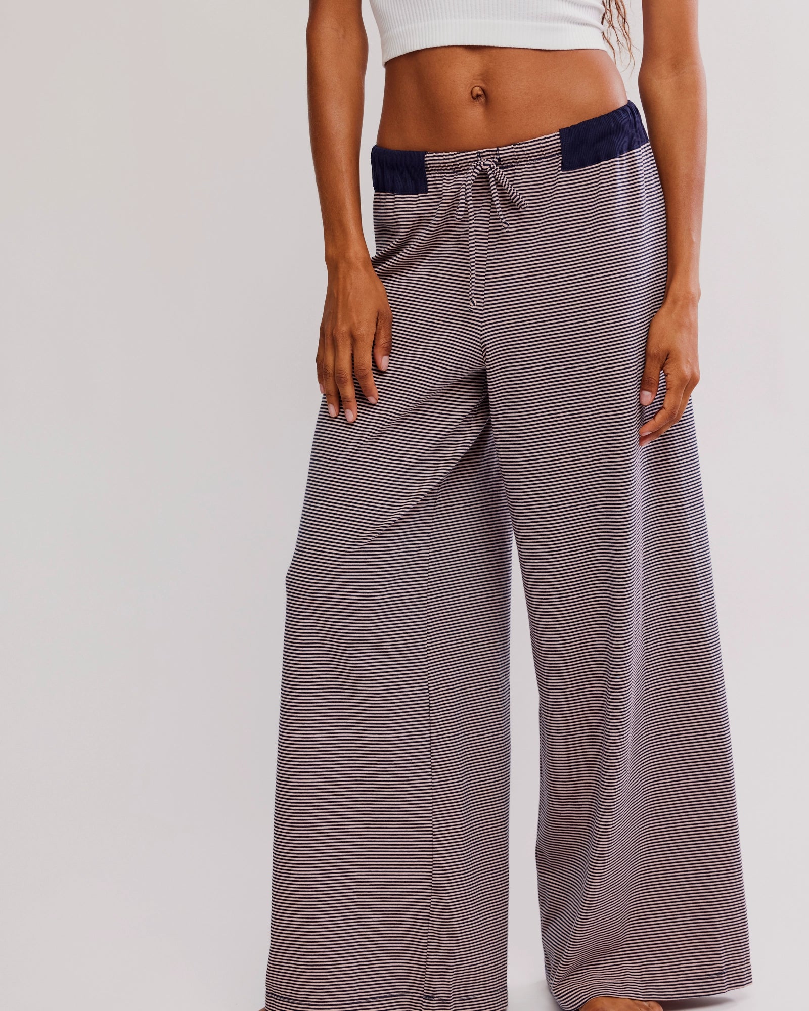 FREE PEOPLE OUT AND ABOUT PANTS - PEACH COMBO