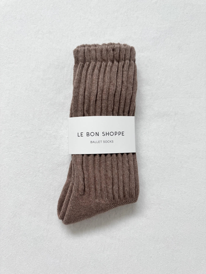 LE BON SHOPPE BALLET SOCKS - MOCHA MOUSSE