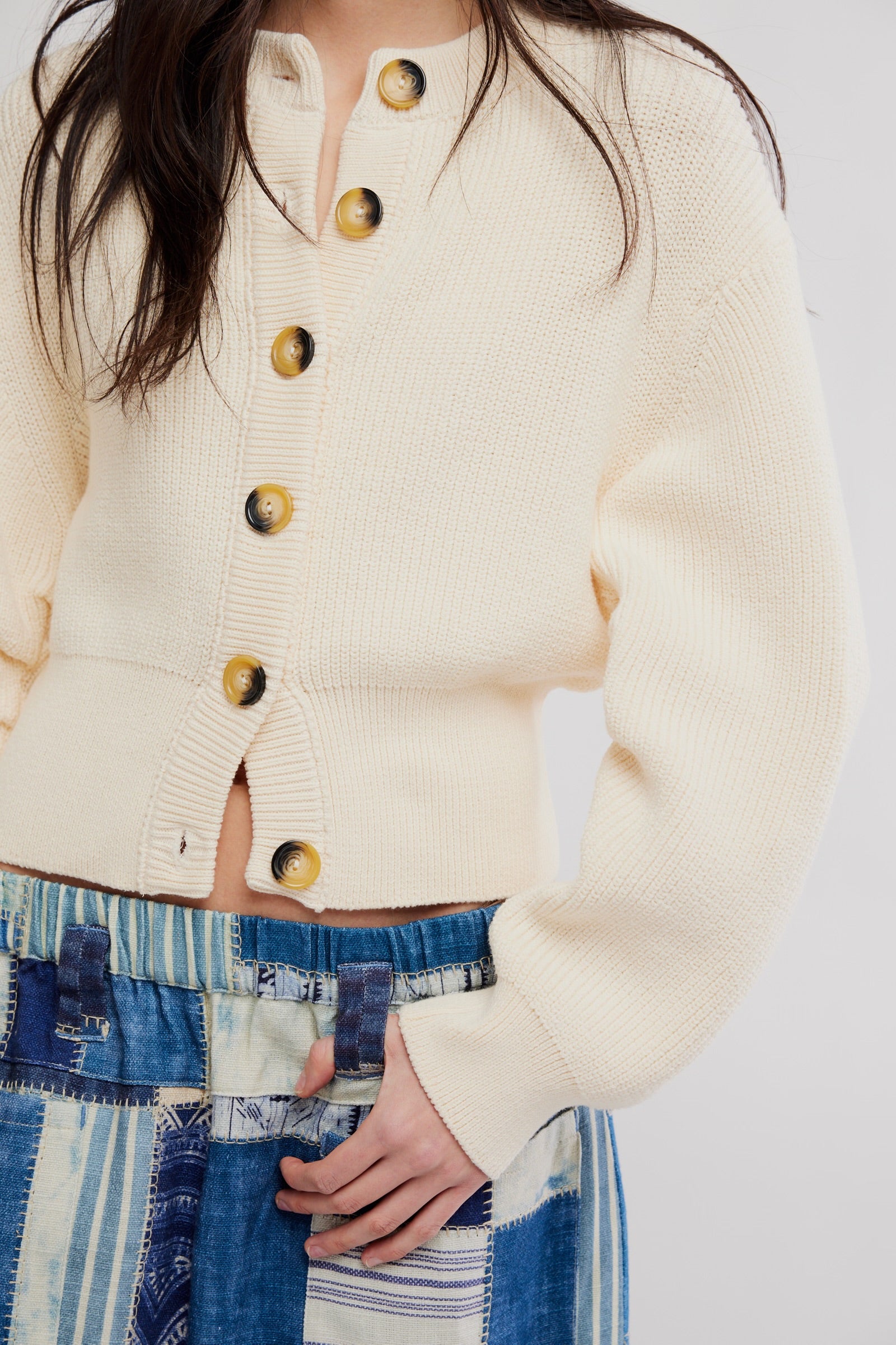 FREE PEOPLE VIENNA CARDIGAN - VANILLA