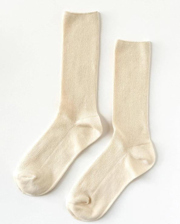 LE BON SHOPPE TROUSER SOCKS - PEARL