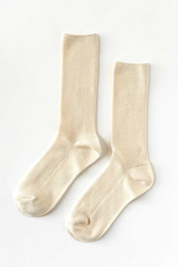 LE BON SHOPPE TROUSER SOCKS - PEARL