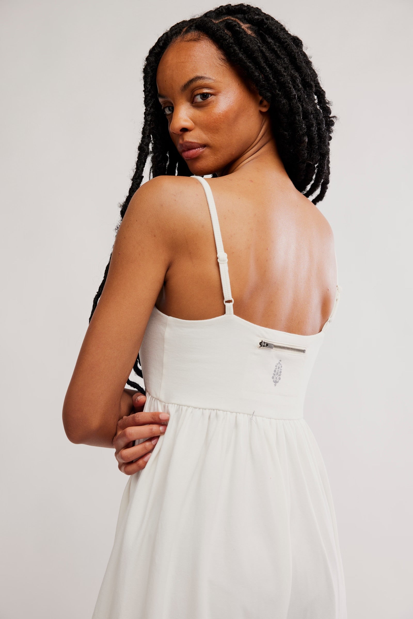 FREE PEOPLE HOT SHOT STRAPPY ONESIE - IVORY