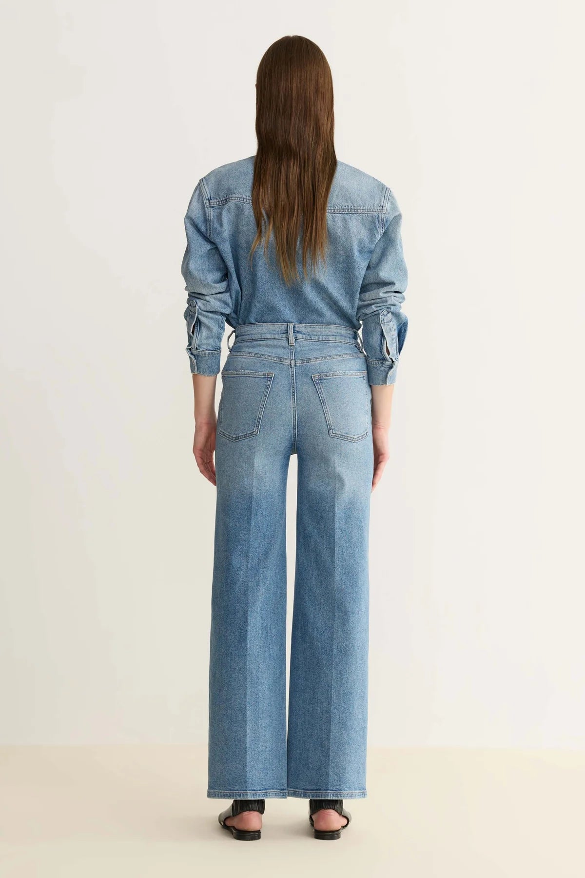 WARP + WEFT DENIM SHIRT - MEDIUM WASH