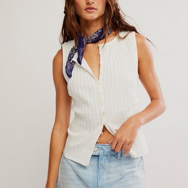 FREE PEOPLE TILLY VEST - IVORY