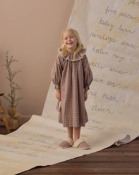 RYLEE + CRU GIRLS NIGHTGOWN - HOLIDAY GINGHAM